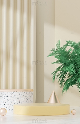 简约立体家居立体海报背景广告背景