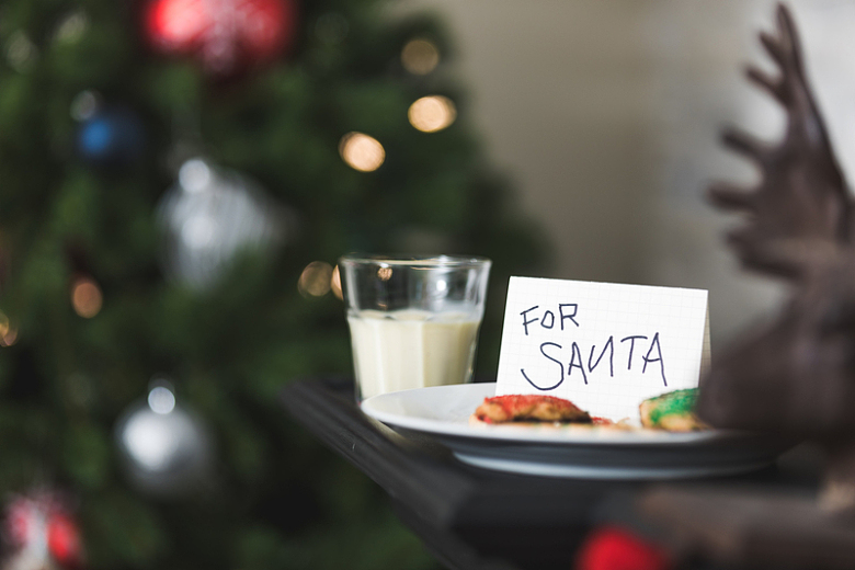 给圣诞老人的饼干和牛奶