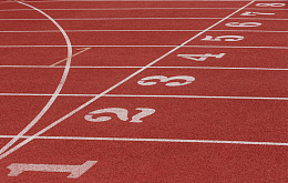 体育场的塑胶跑道