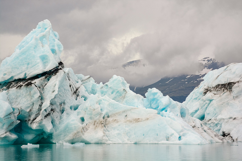 冰岛的冰山和冰川