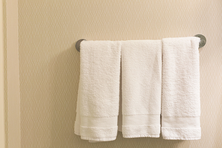 酒店浴室的毛巾