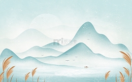 寒露简约节气海报背景