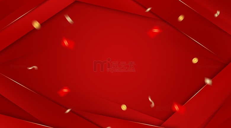 红色渐变光效线条几何纹理质感科技海报展板