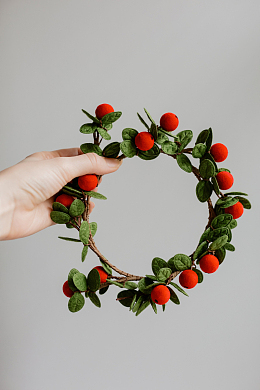 浆果织物节日花环