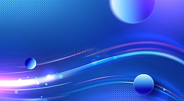 蓝紫色渐变炫酷公司年会展板海报背景