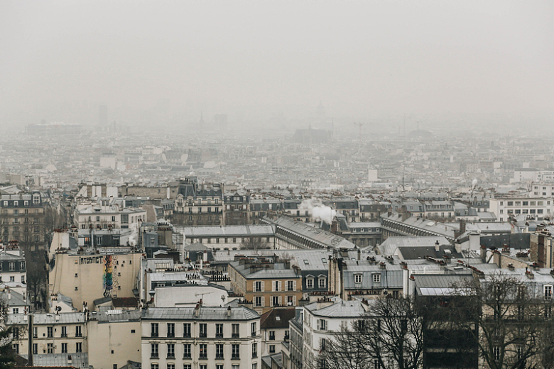冬季雾霾都市