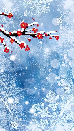 冬季冬季冬天冰雪海报背景
