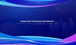 蓝色互联网企业建筑剪影运动线条纹理背景