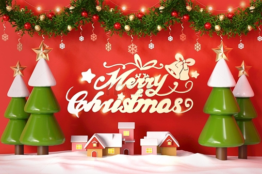 圣诞海报背景场景