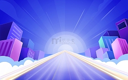 促销活动KV城市背景