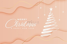 扁平清新圣诞节纹理banner