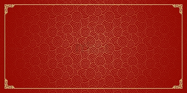 红色中国风祥云底纹纹理背景