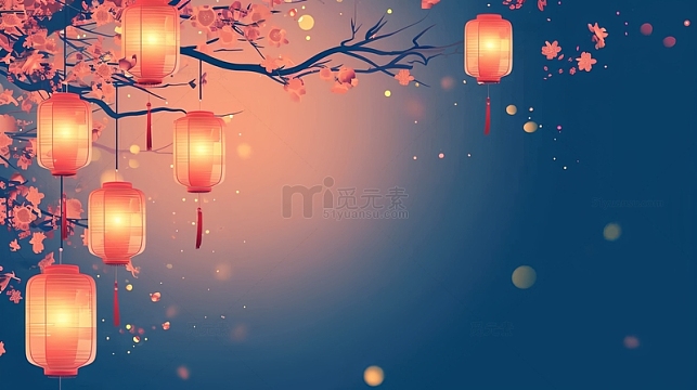 元宵节灯笼背景