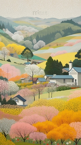 早春乡村风景
