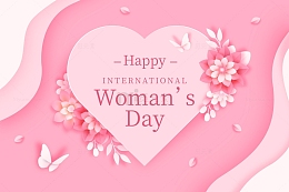 粉色爱心唯美妇女节