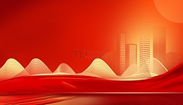 年会春节红色喜庆科技绸缎节背景