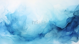 蓝色；烟雾背景