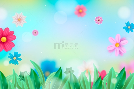 弥散风绿色晕染春天背景