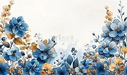 绿色植物花朵婚礼贺卡邀请函背景