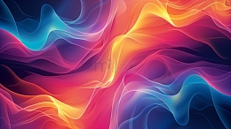 彩色流动线条背景