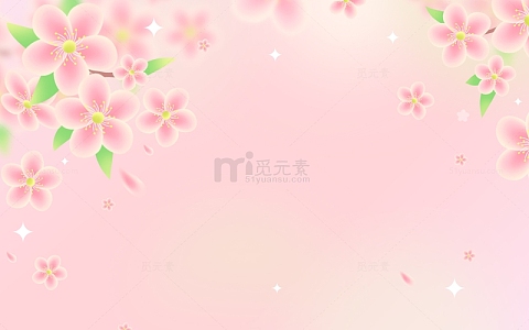 唯美春天弥散风樱花背景