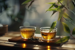 茶叶品茶高清近景背景
