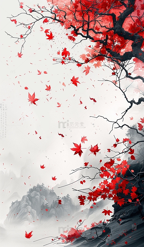 手绘水墨画海报背景
