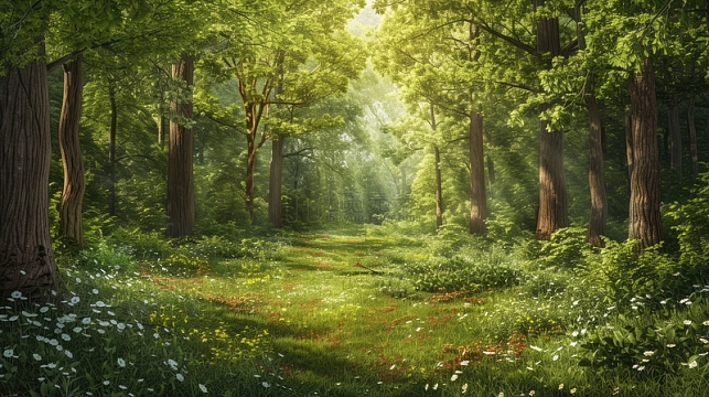 梦幻童话森林背景素材