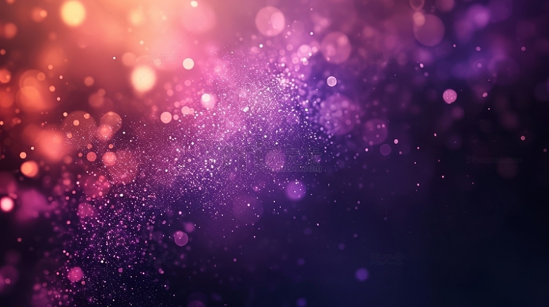 紫色粒子科技光效背景