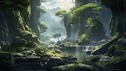 森林绿色奇幻童话