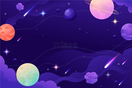 蓝色星空宇宙航天素材