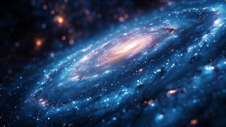 蓝色银河系背景