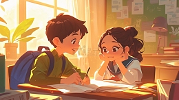 同学学习交流背景