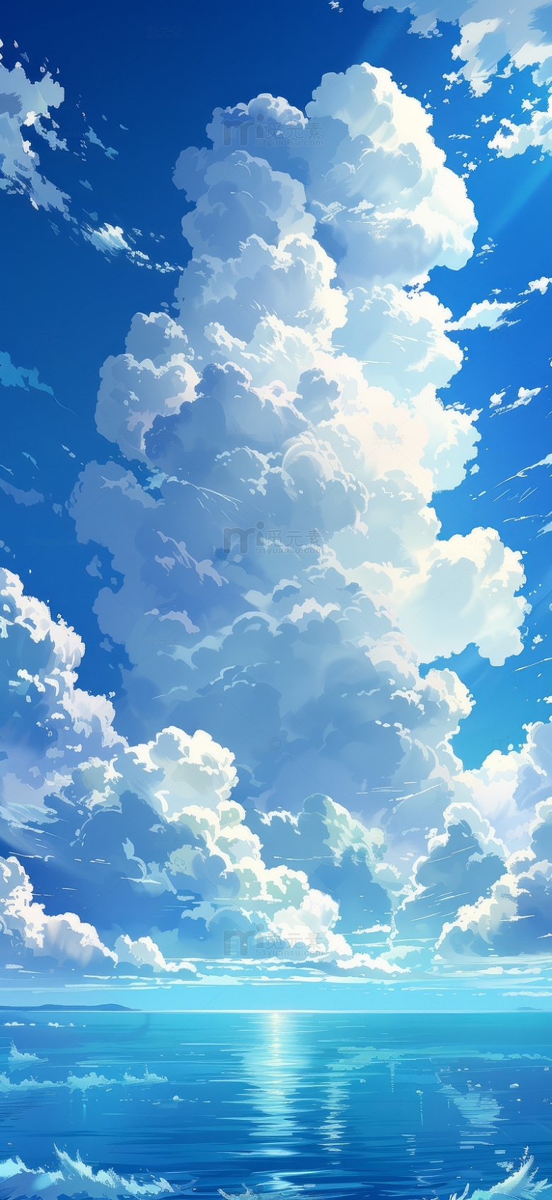蓝色晴朗天空云彩蓝天白云背景