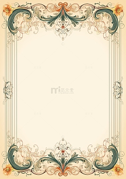 欧式风格授权书奢华花纹边框
