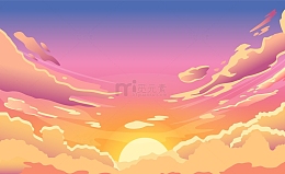 日落日出黄昏朝霞梦幻云彩天空