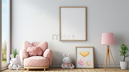 可爱的儿童房间装修背景