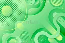 清新绿色几何背景素材