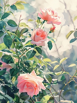 ai创作牡丹花背景