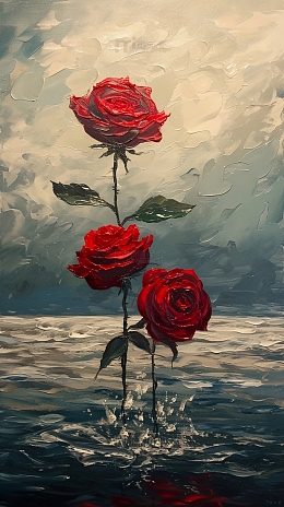 艺术感玫瑰花