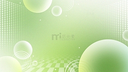 绿色春天弥散风几何创意背景元素