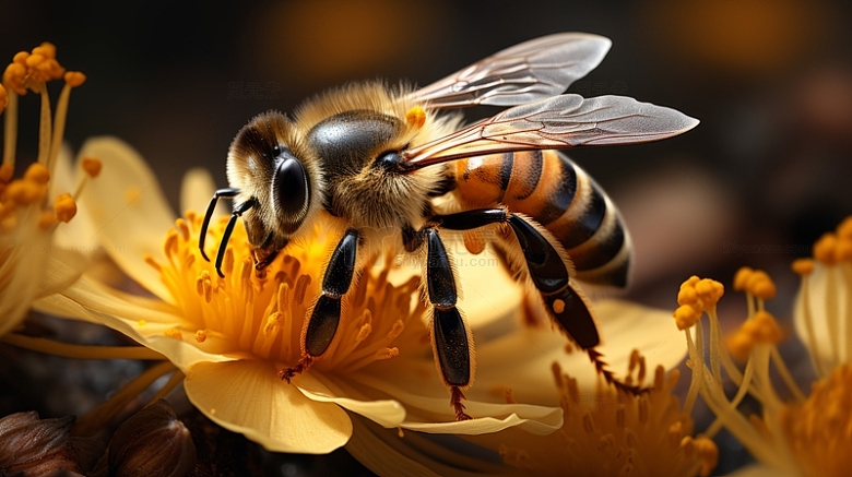 植物蜜蜂阳光自然