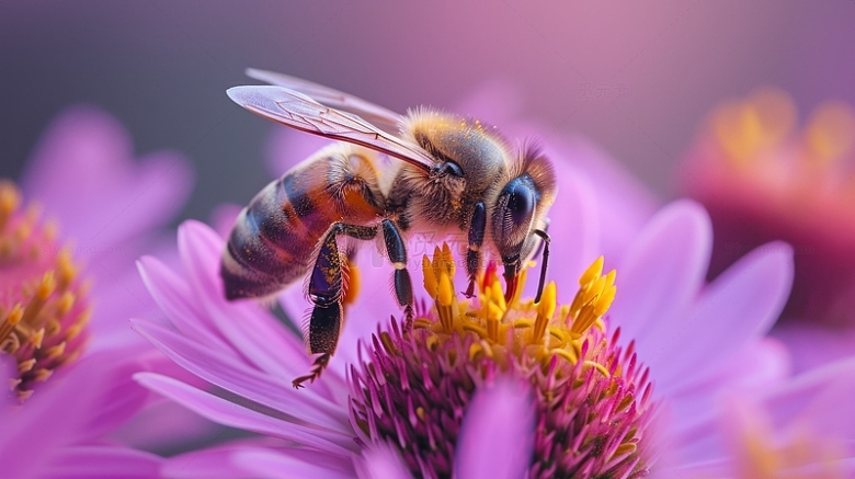 昆虫花瓣蜜蜂花蜜自然