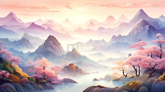 新中式唯美水墨风景