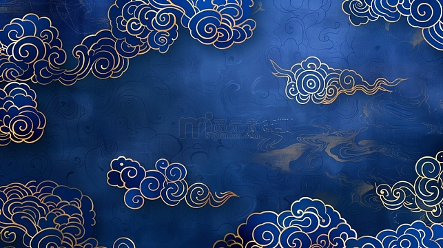 蓝色背景云纹背景