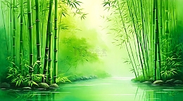 中国风竹林清幽背景