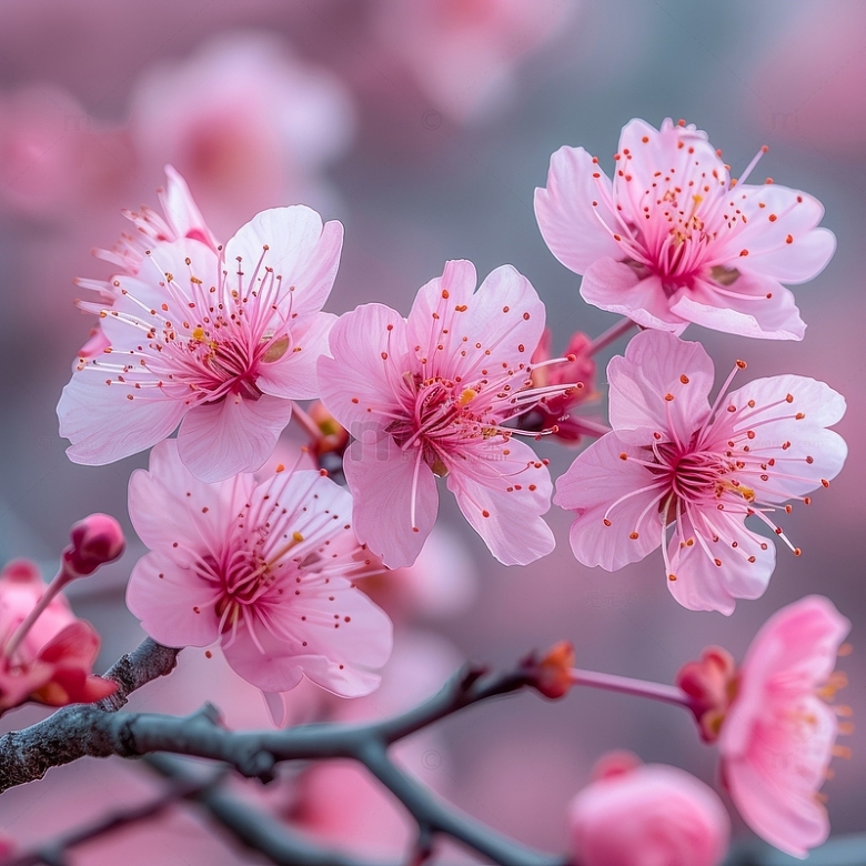高清粉红桃花