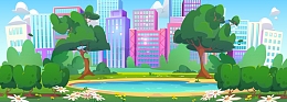 繁华城市建筑街景