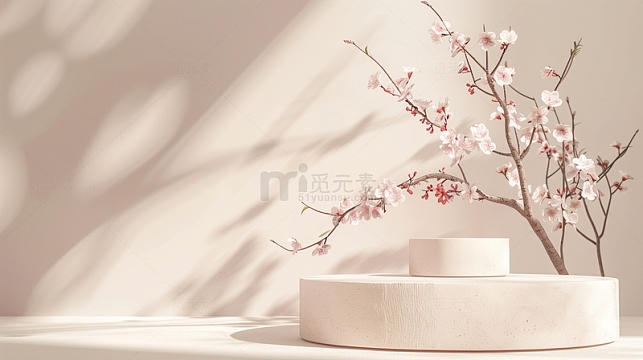 电商梅花背景