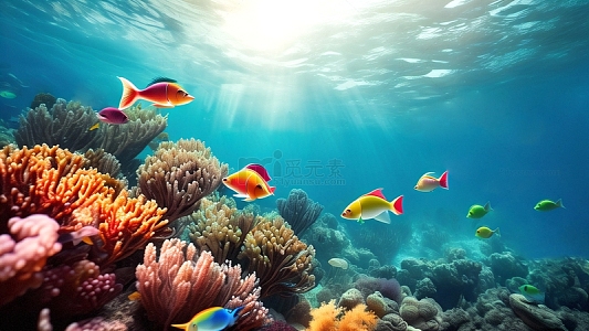 海底海报背景